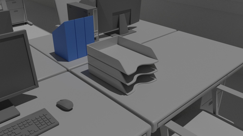 【3D素材_fbx】レタートレイ