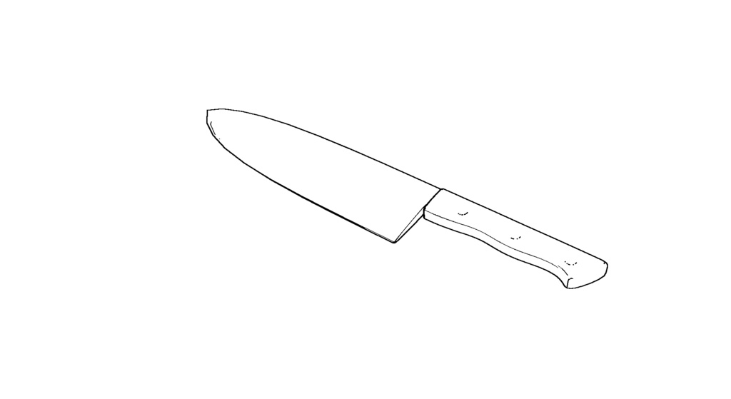 【3D素材_fbx】包丁