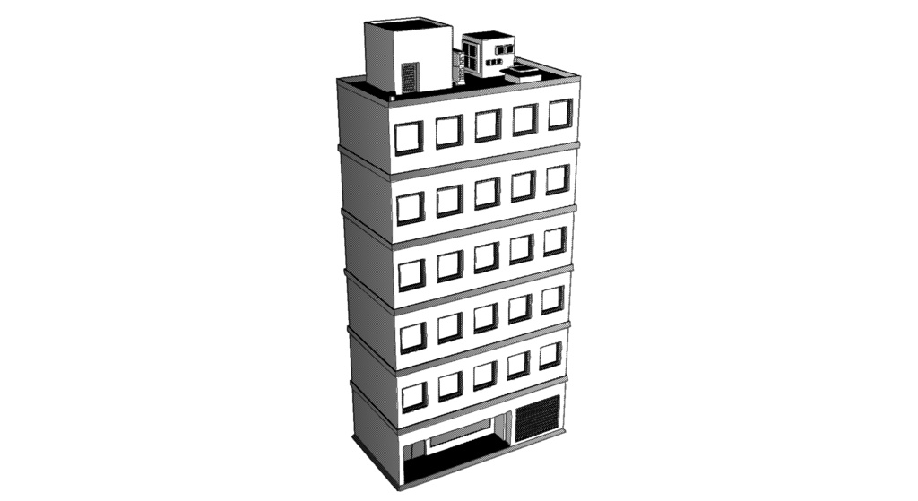 【3D素材_fbx】ビル