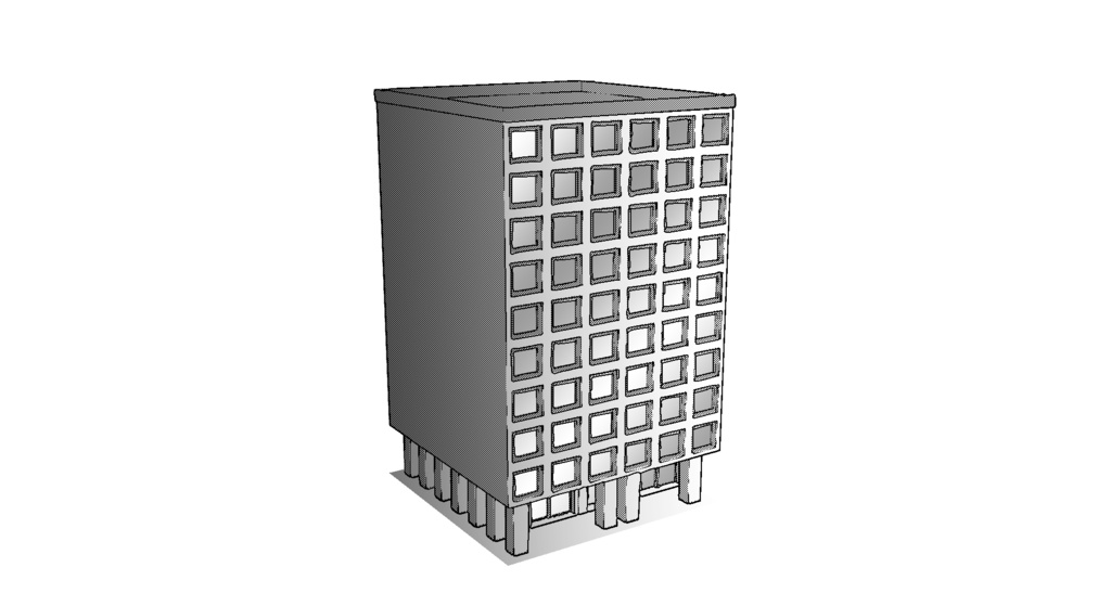 【3D素材_fbx】ビル