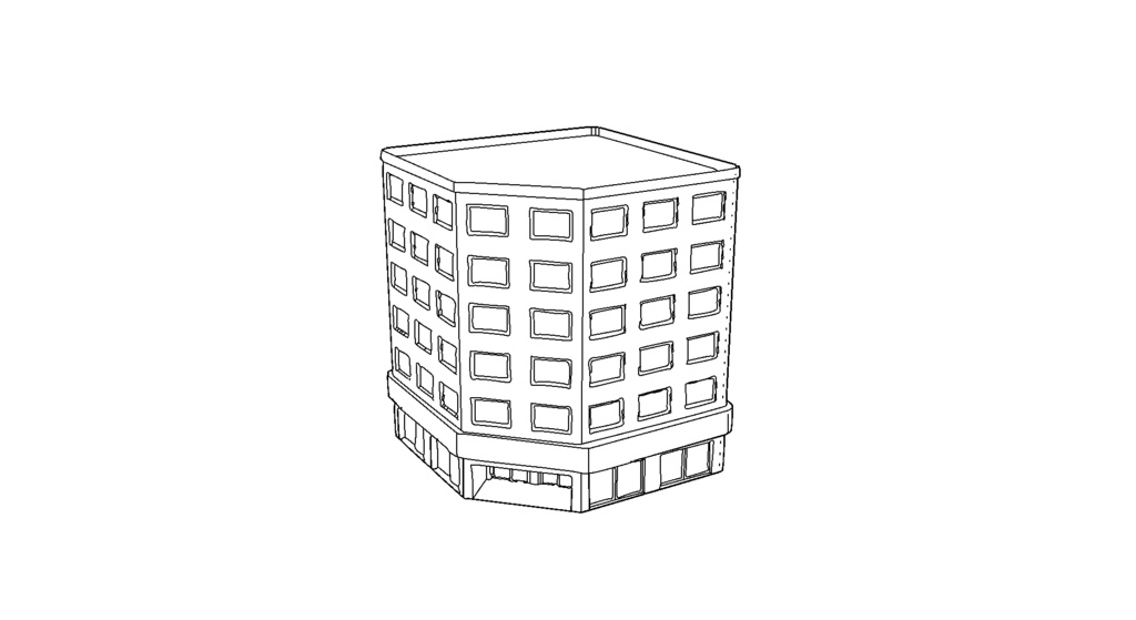 【3D素材_fbx】ビル