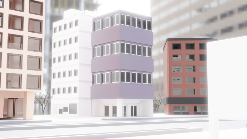 【3D素材_fbx】ビル