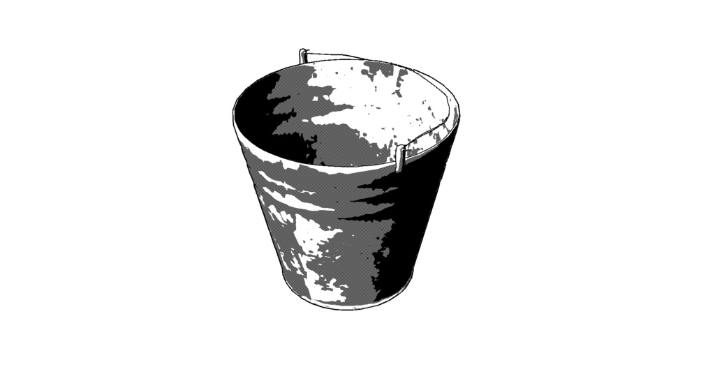 【3D素材_fbx】錆びたバケツ