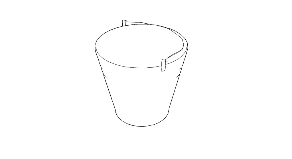 【3D素材_fbx】錆びたバケツ