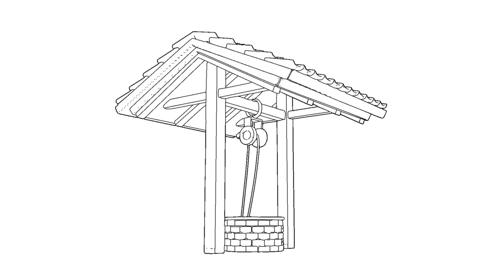 【3D素材_fbx】井戸