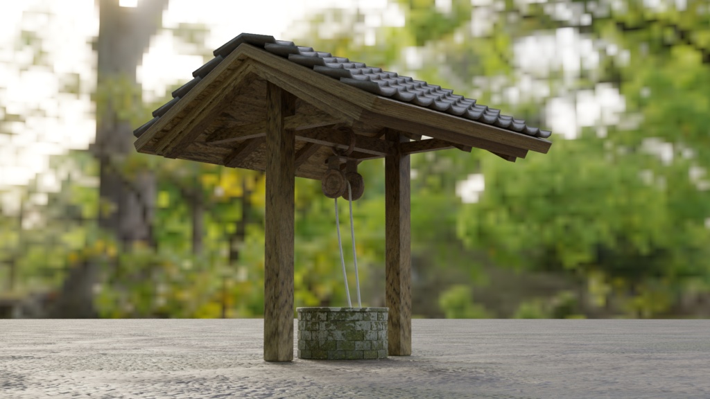 【3D素材_fbx】井戸