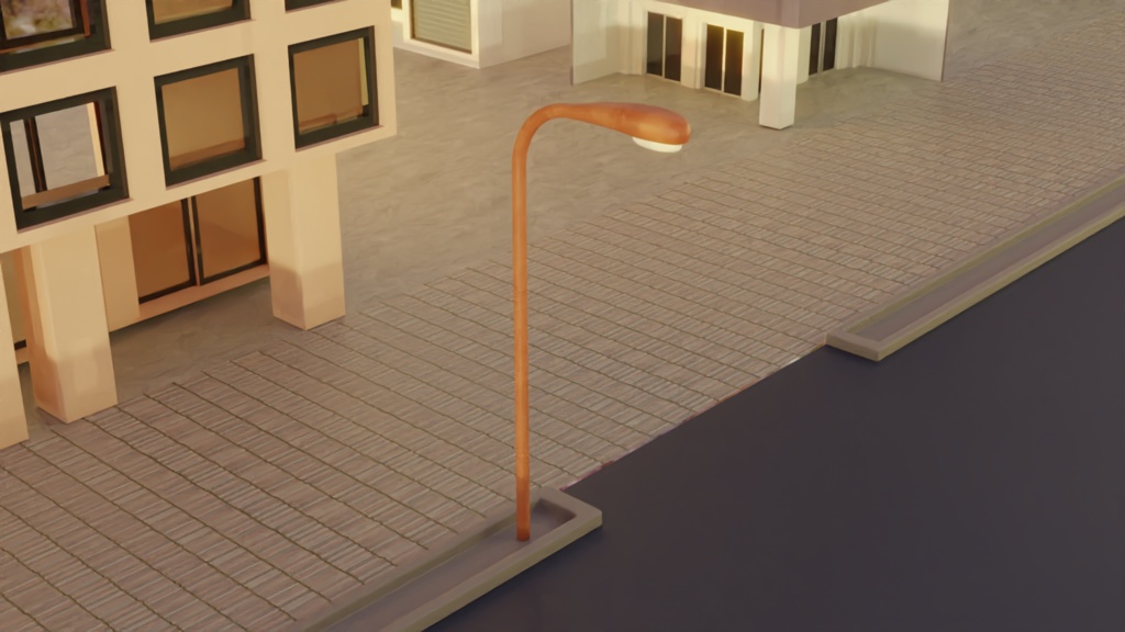 【3D素材_fbx】街灯