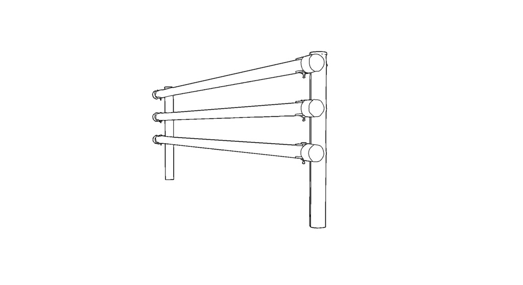 【3D素材_fbx】ガードパイプ