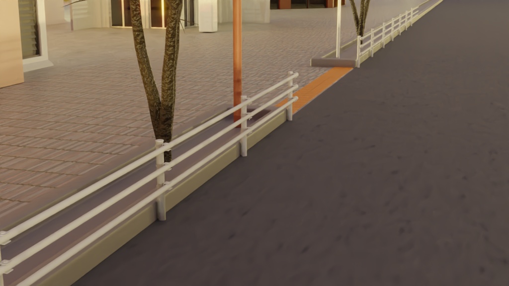 【3D素材_fbx】ガードパイプ2