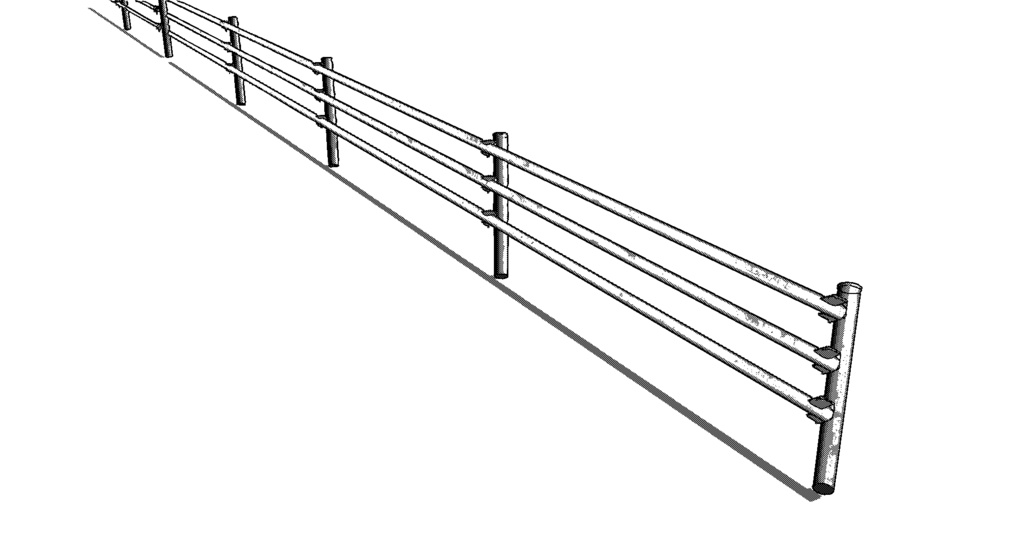 【3D素材_fbx】ガードパイプ2