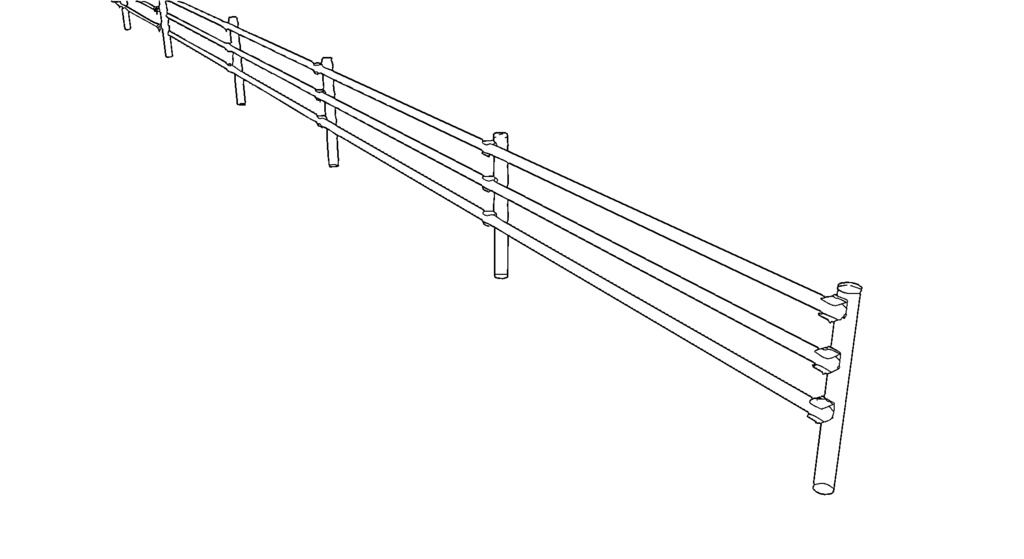 【3D素材_fbx】ガードパイプ2