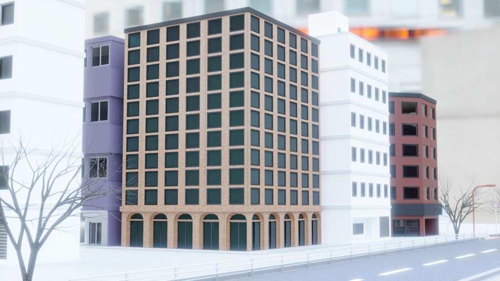 【3D素材_fbx】ビル