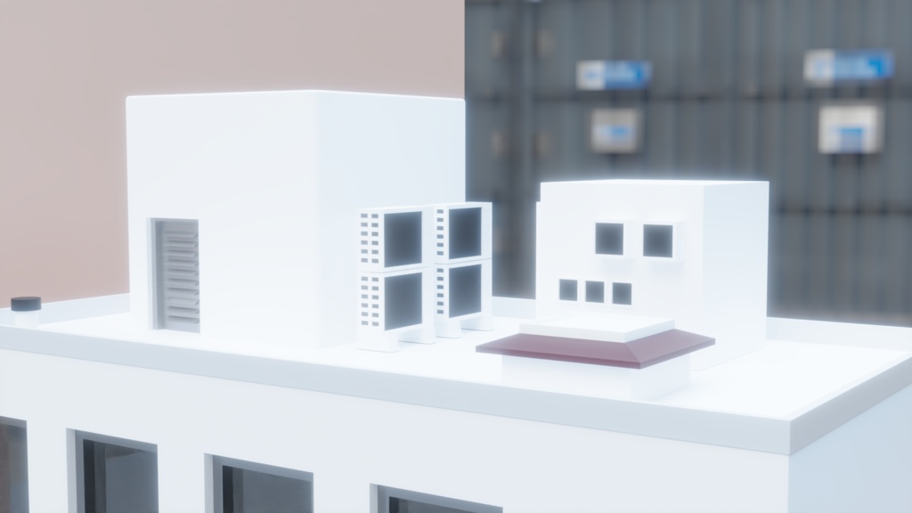 【3D素材_fbx】簡易室外機