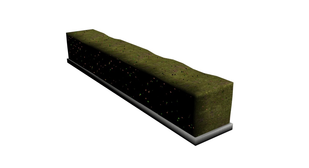 【3D素材_fbx】角刈り植え込み