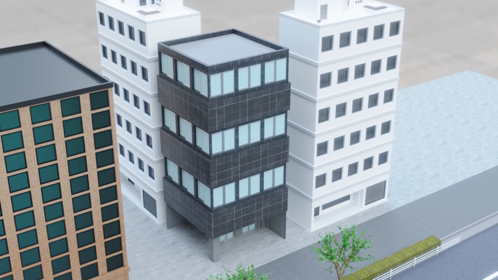 【3D素材_fbx】ビル