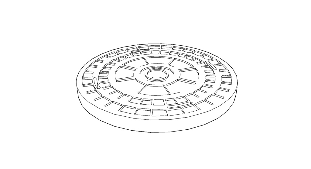 【3D素材_fbx】マンホール