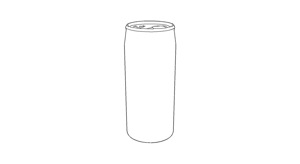 【3D素材_fbx】ブラックコーヒー(190ml缶)