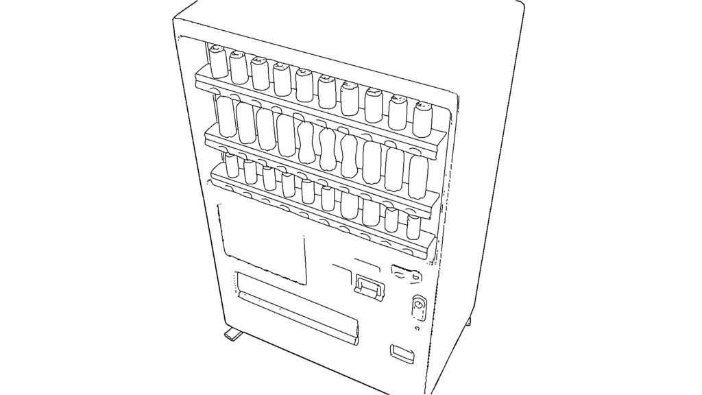 【3D素材_fbx】自動販売機(青)