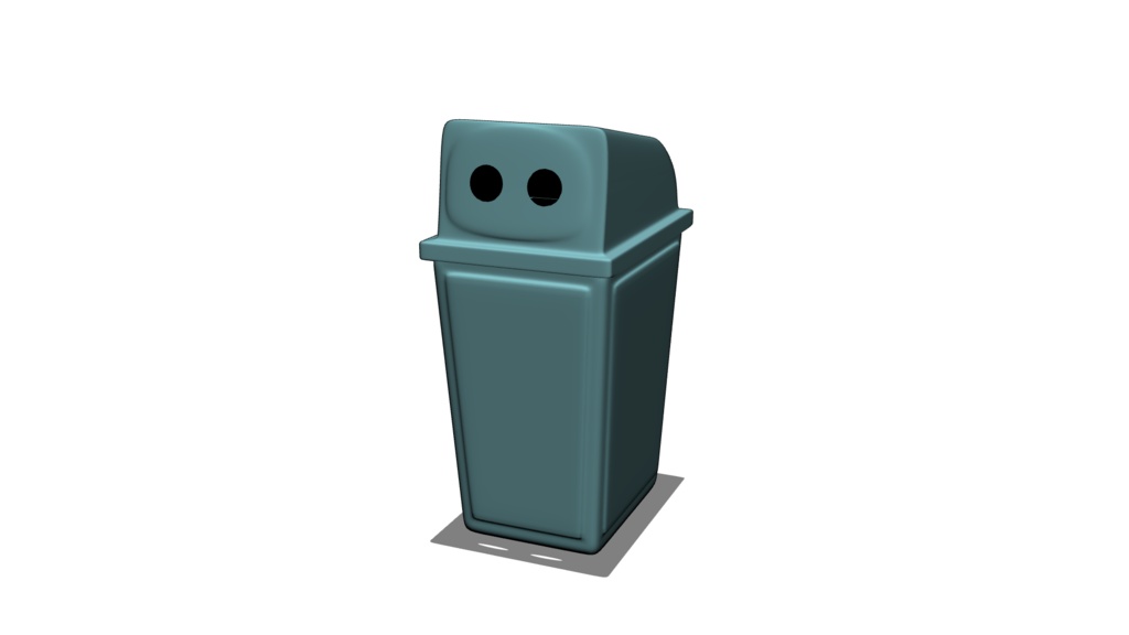 【3D素材_fbx】ゴミ箱