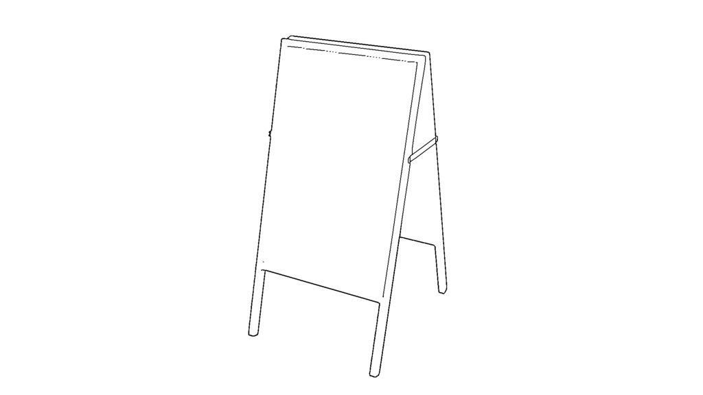 【3D素材_fbx】ウェルカムボード