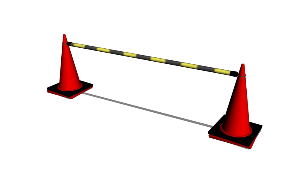 【3D素材_fbx】コーンバー