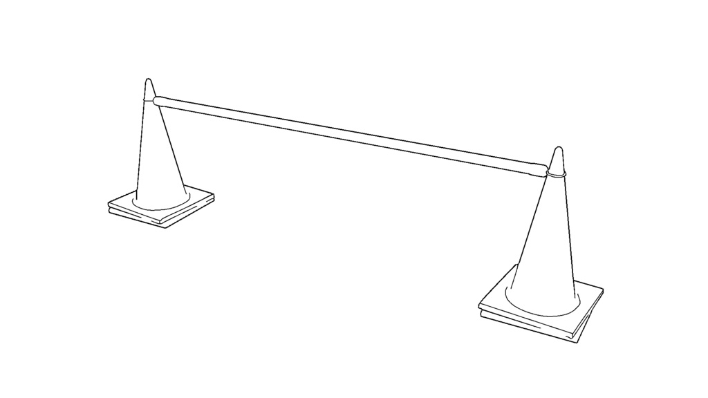 【3D素材_fbx】コーンバー