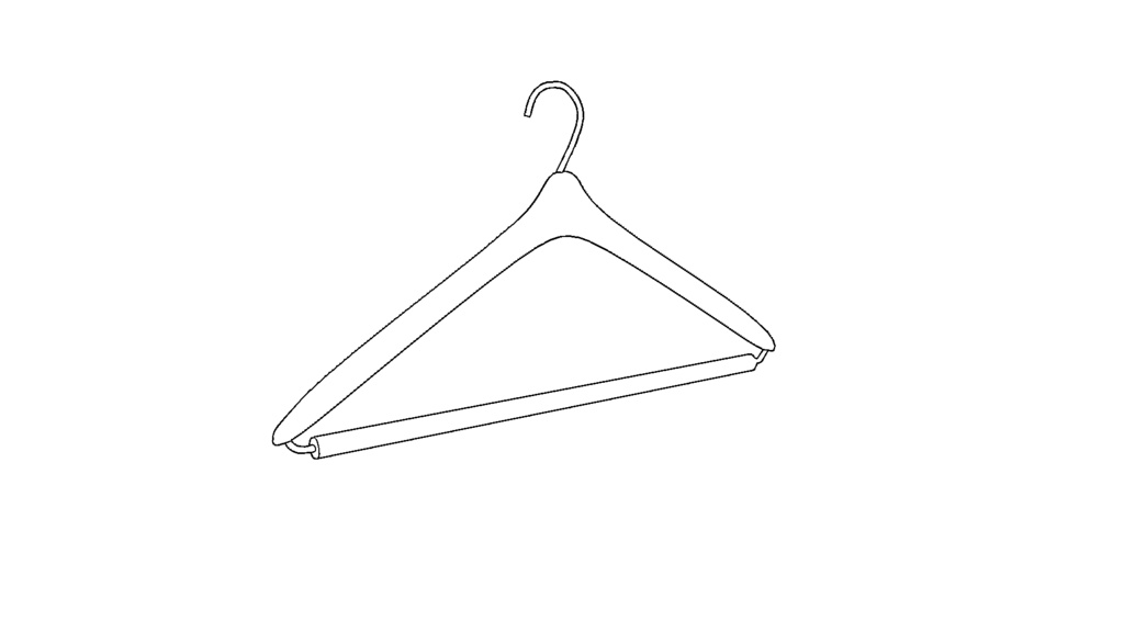 【3D素材_fbx】ハンガー