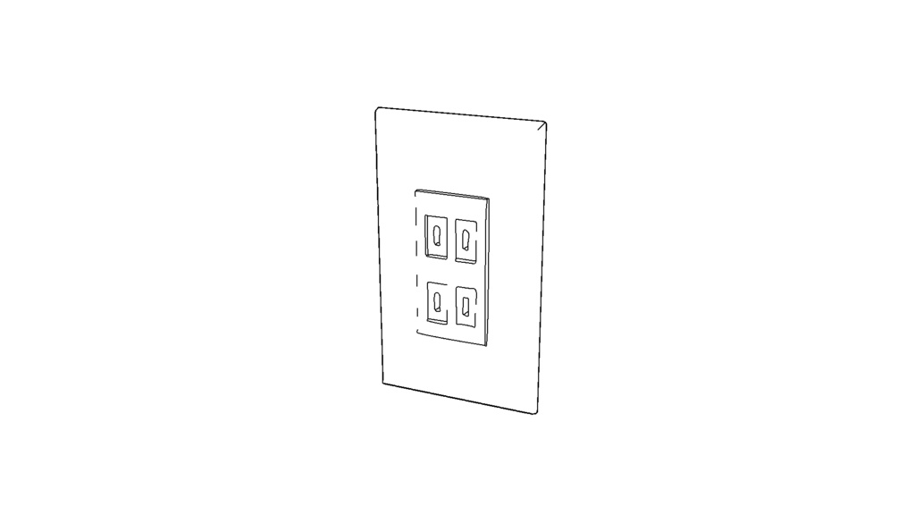 【3D素材_fbx】コンセント