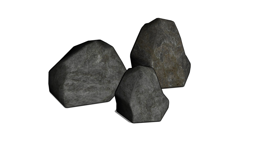 【3D素材_fbx】岩
