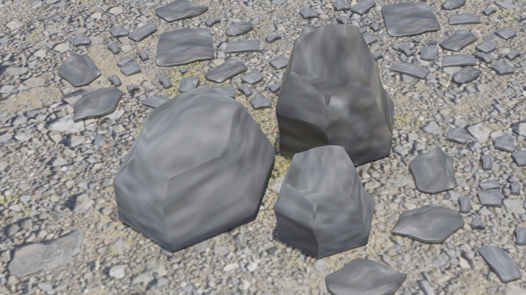 【3D素材_fbx】岩