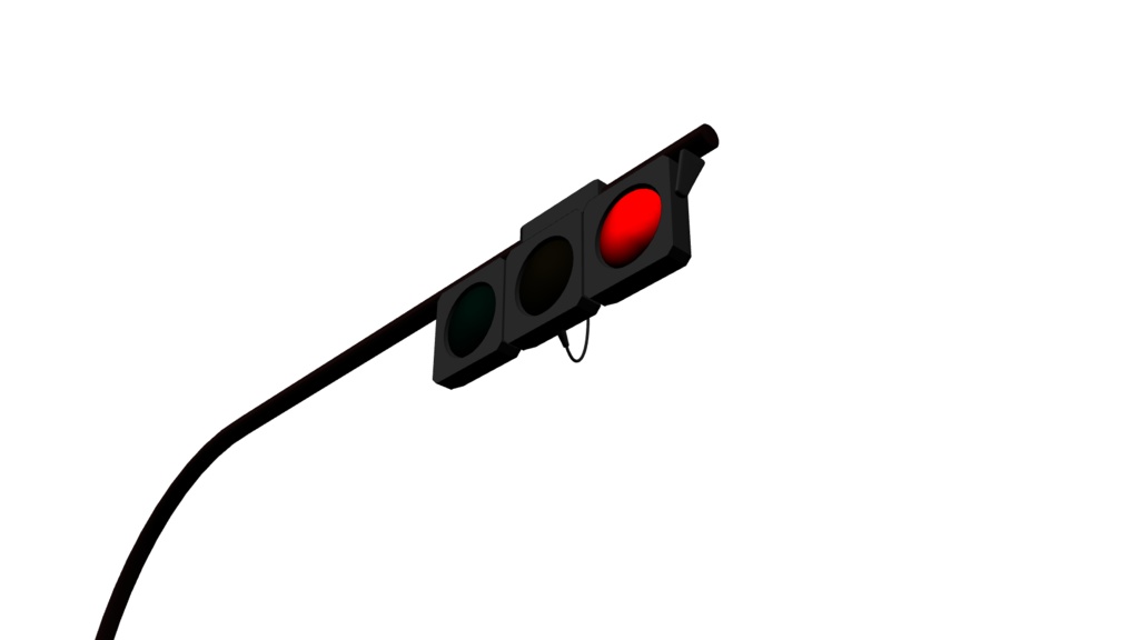 【3D素材_fbx】信号機(赤)