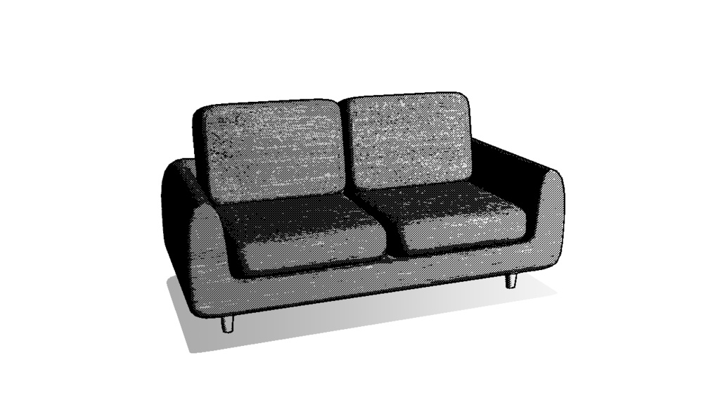 【3D素材_fbx】ソファ