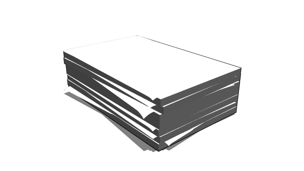 【3D素材_fbx】紙束