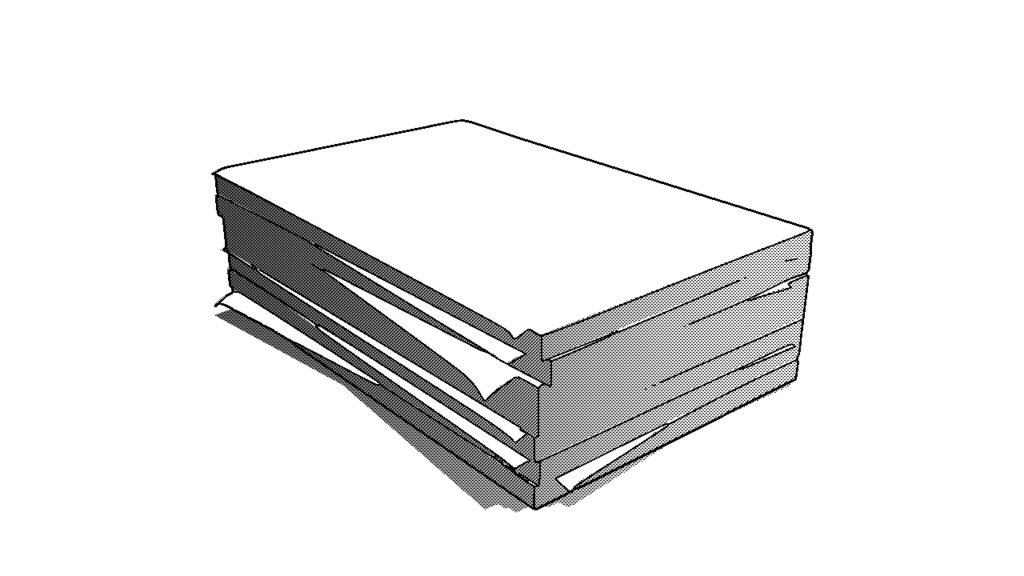 【3D素材_fbx】紙束