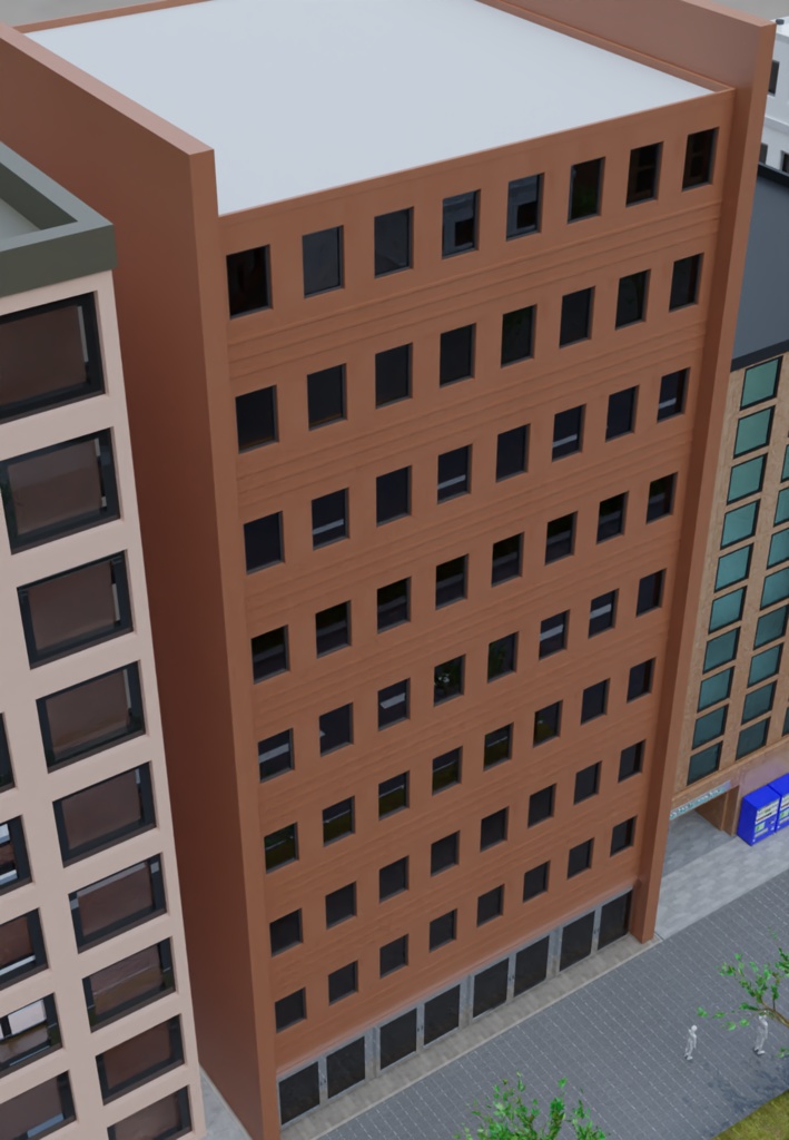 【3D素材_fbx】ビル