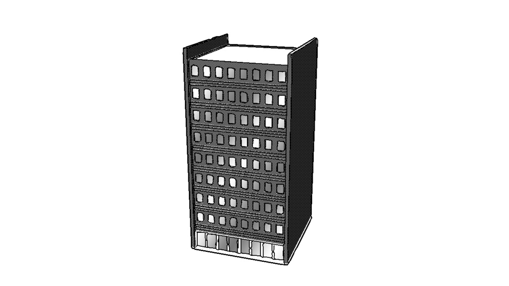 【3D素材_fbx】ビル