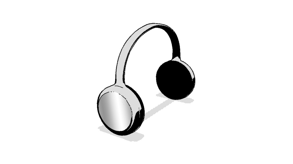 【3D素材_fbx】ヘッドホン