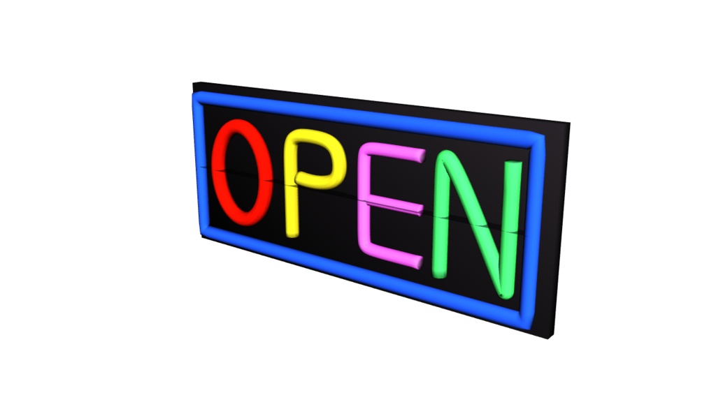 【3D素材_fbx】ネオンサイン