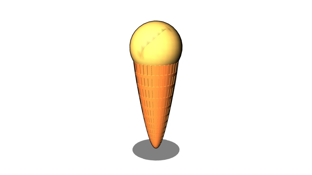 【3D素材_fbx】アイスクリームコーン