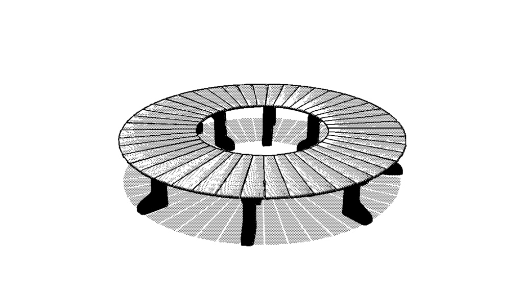 【3D素材_fbx】丸ベンチ