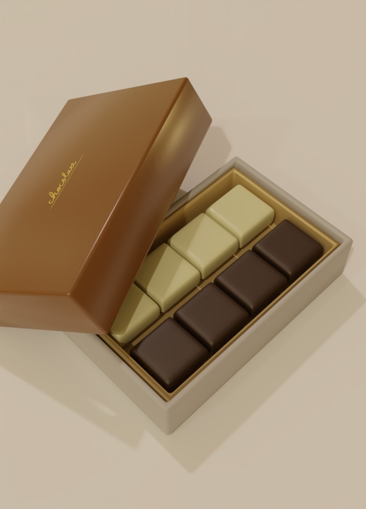【3D素材_fbx】チョコレート