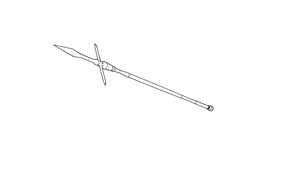 【3D素材_fbx】十字槍