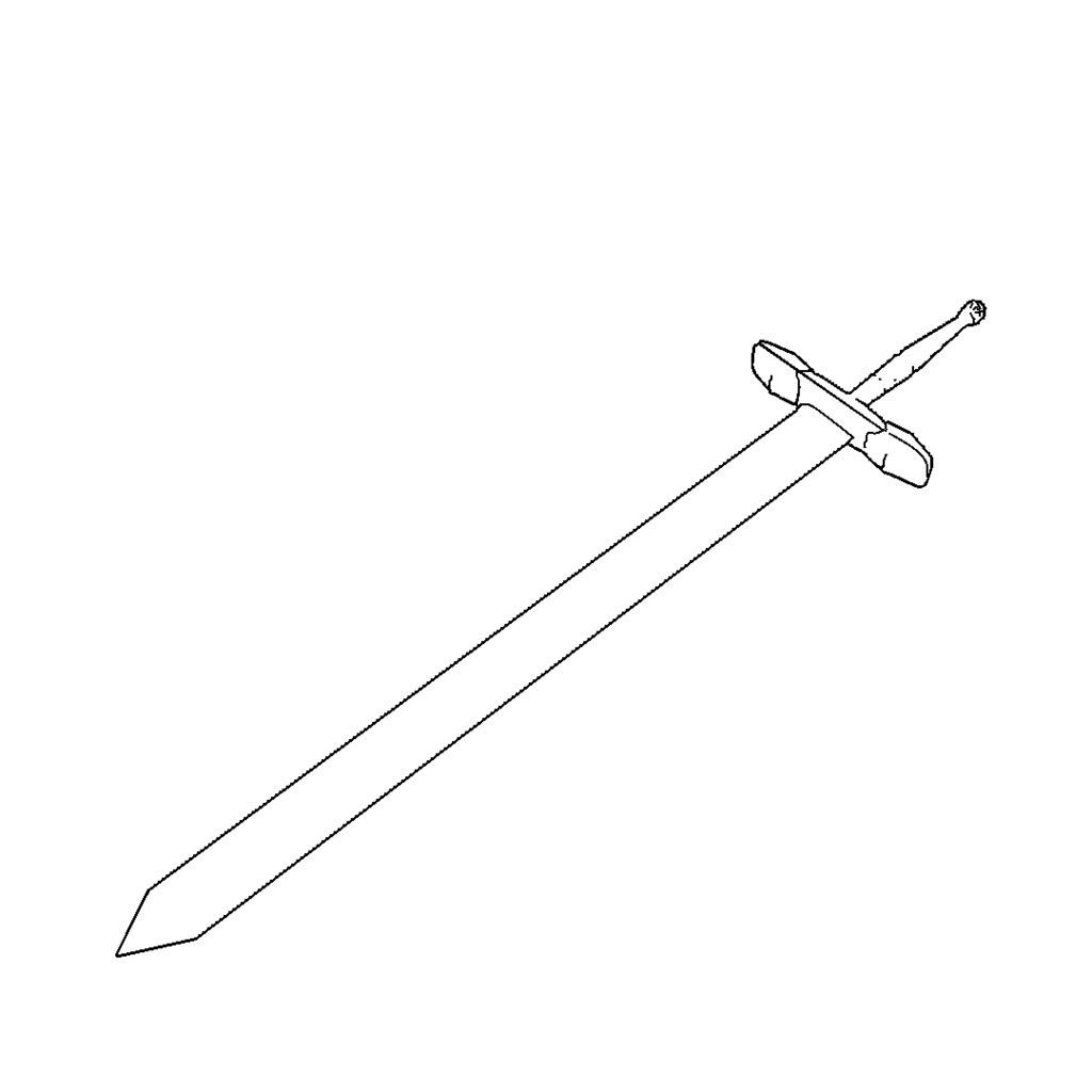 【3D素材_fbx】剣