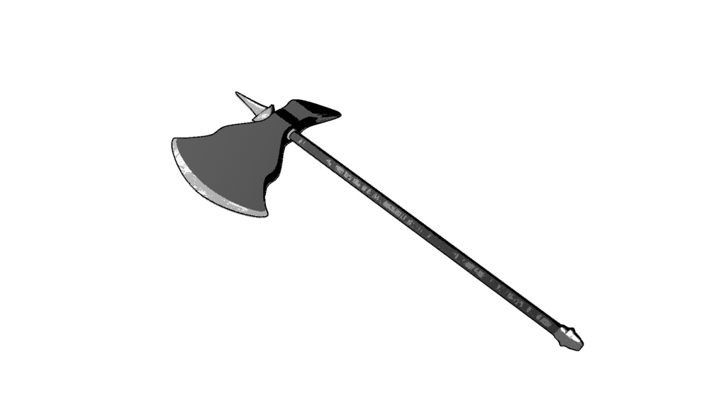 【3D素材_fbx】斧