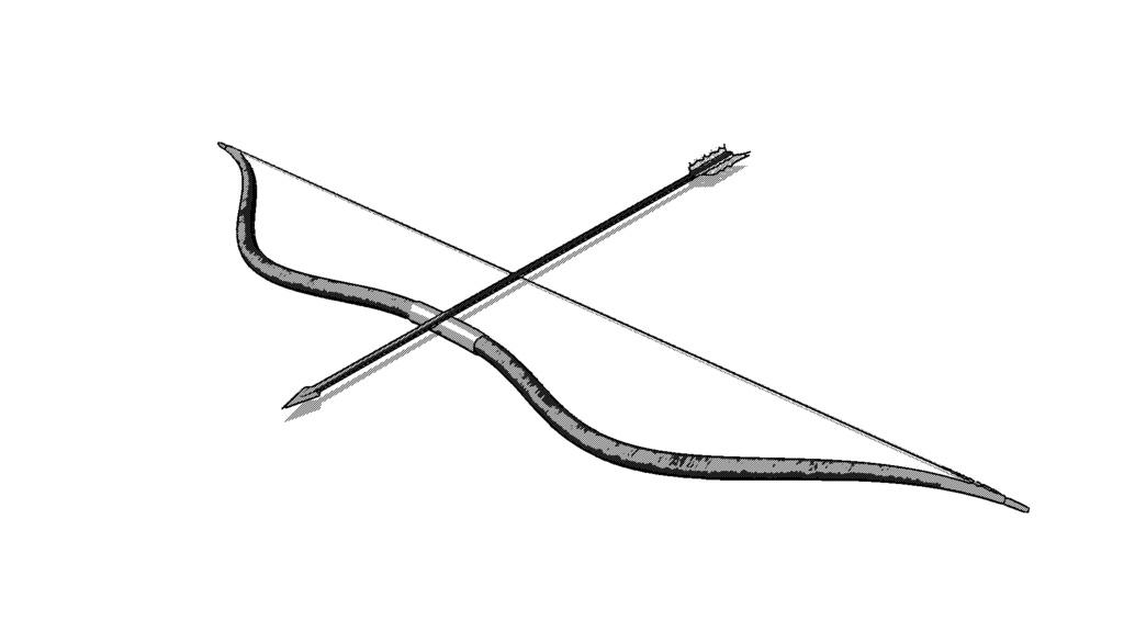 【3D素材_fbx】弓・弓矢