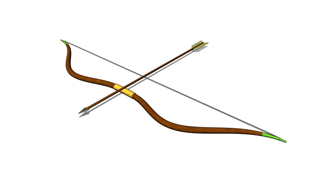 【3D素材_fbx】弓・弓矢