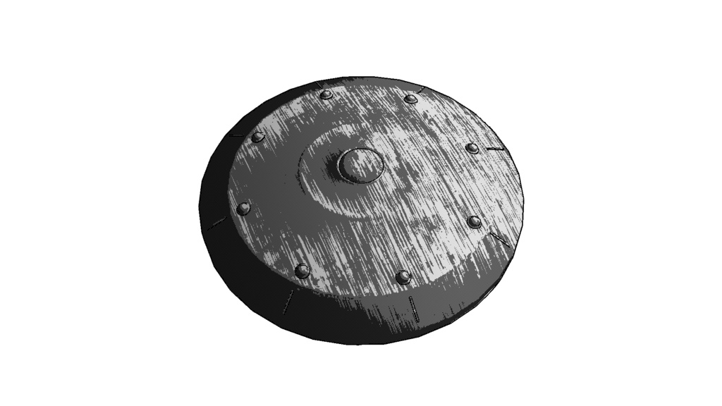 【3D素材_fbx】バックラー