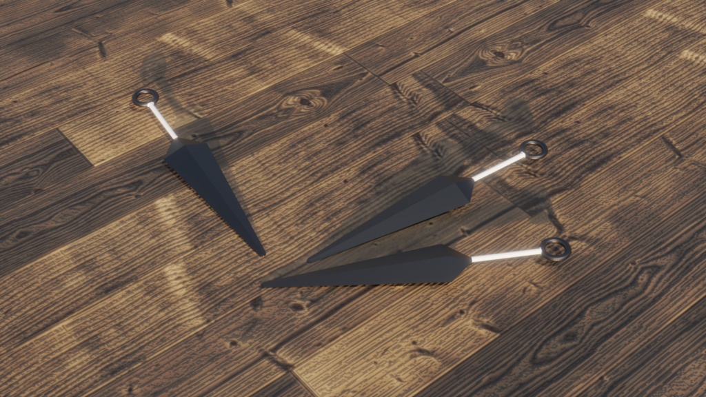 【3D素材_fbx】苦無(くない)