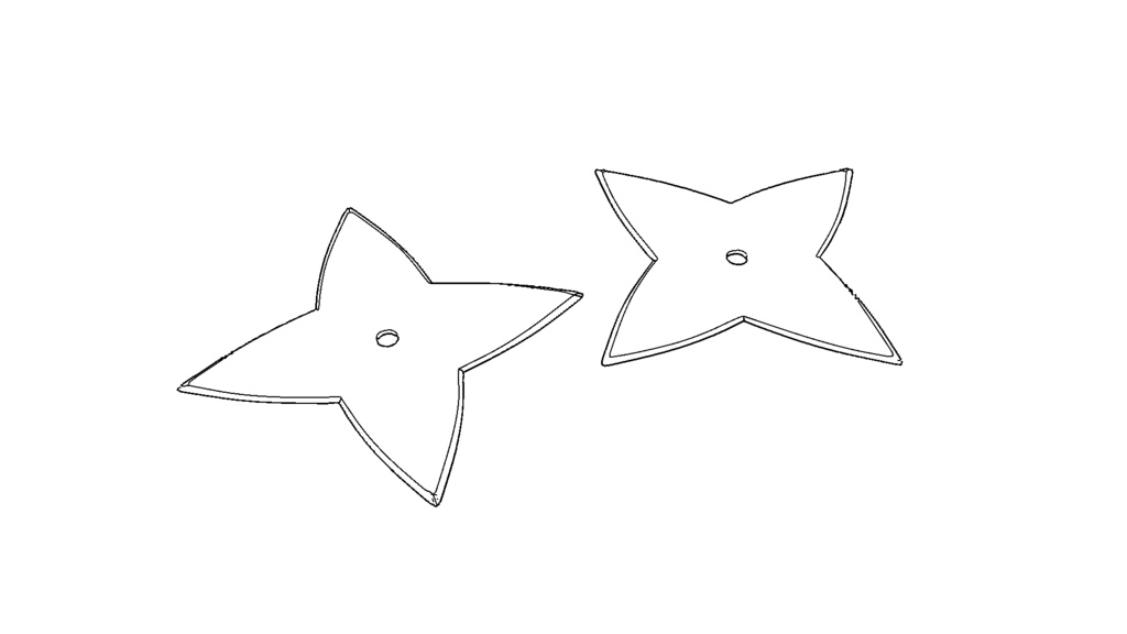 【3D素材_fbx】手裏剣