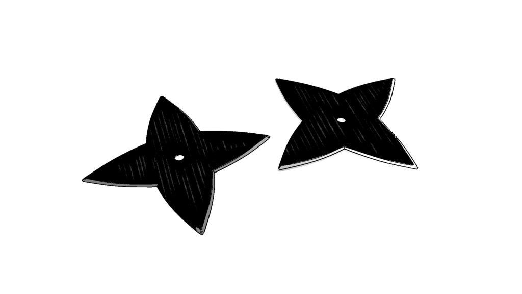 【3D素材_fbx】手裏剣